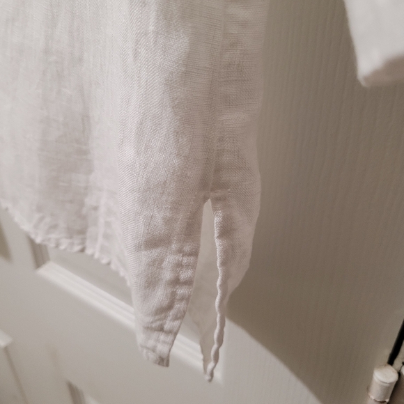 Choices 100% linen white Tunic blouse - Picture 5 of 6